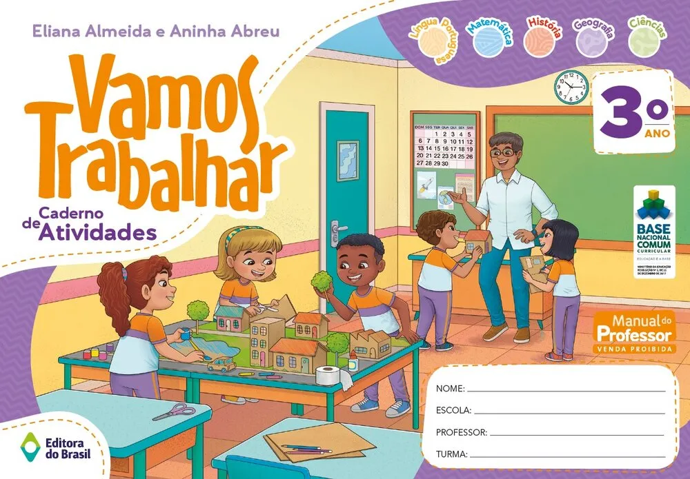 VAMOS TRABALHAR CADERNO DE ATIVIDADES - 3º ANO