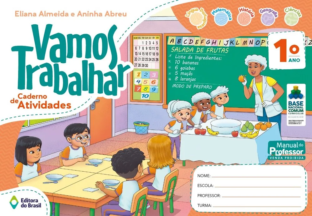 VAMOS TRABALHAR CADERNO DE ATIVIDADES - 1º ANO